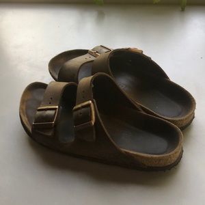 Dark brown Leather Birkenstocks